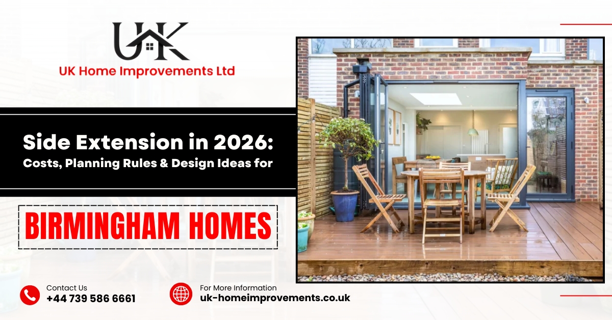Side Extension in 2026: Costs, Planning Rules & Design Ideas for Birmingham Homes